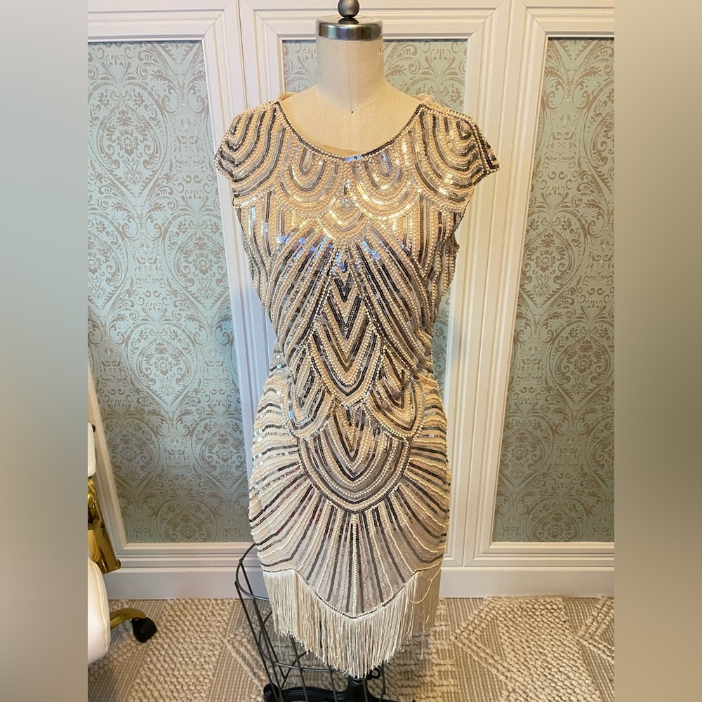 Gatsby Style Flapper Sequin Dress. - image 1